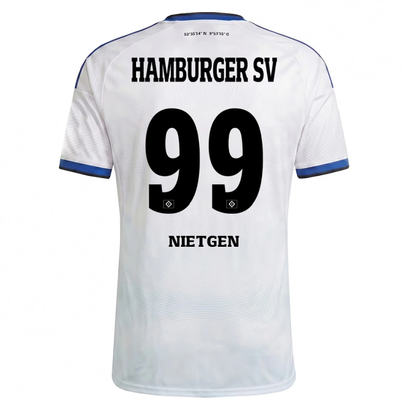 Danxen Hombre Camiseta Marvin Nietgen #99 Blanco Negro Azul 1ª Equipación 2026/27 La Camisa México