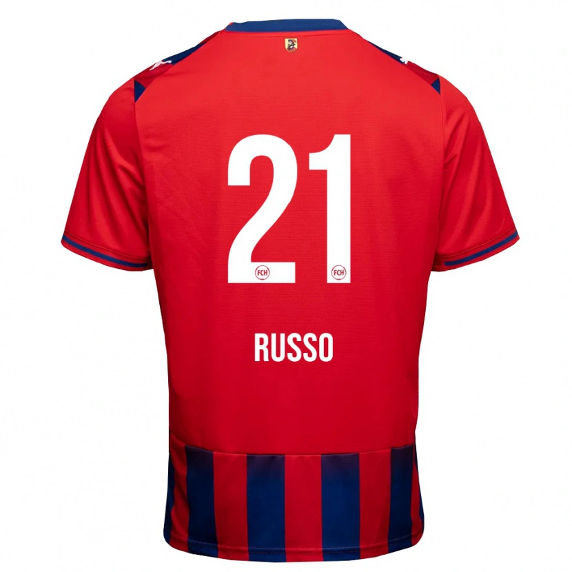 Danxen Hombre Camiseta Gianluca Russo #21 Azul Real Blanco Rojo 1ª Equipación 2026/27 La Camisa México