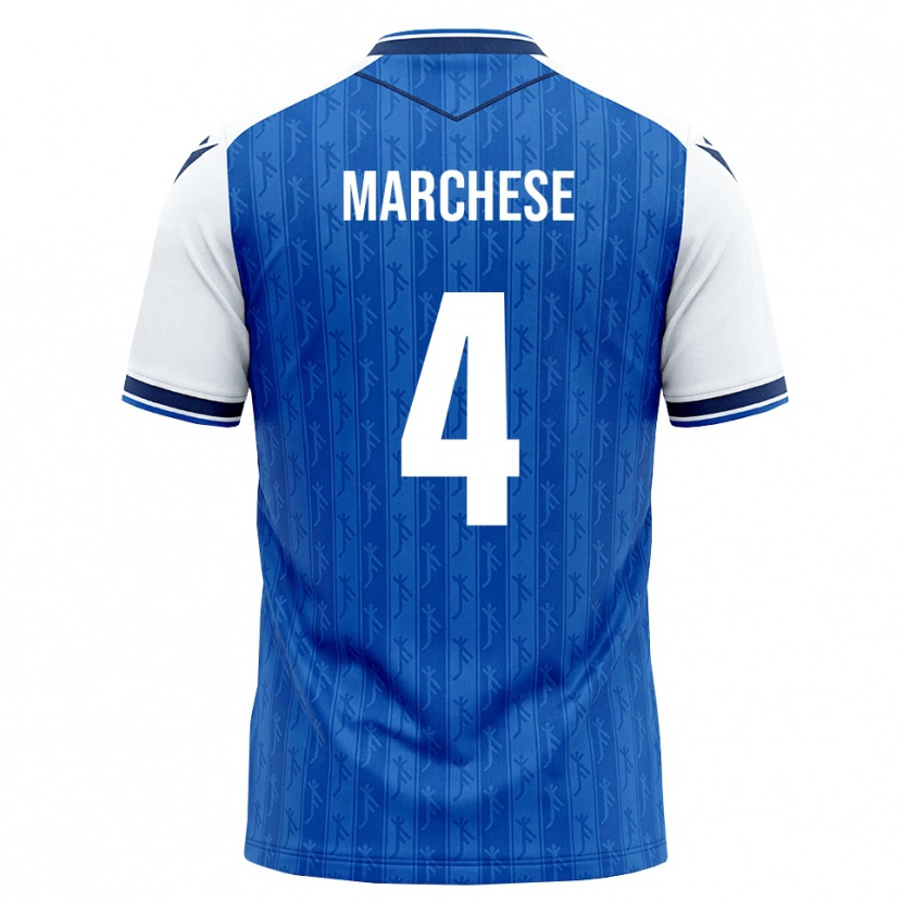 Danxen Hombre Camiseta Luca Marchese #4 Azul Real Blanco 1ª Equipación 2026/27 La Camisa México