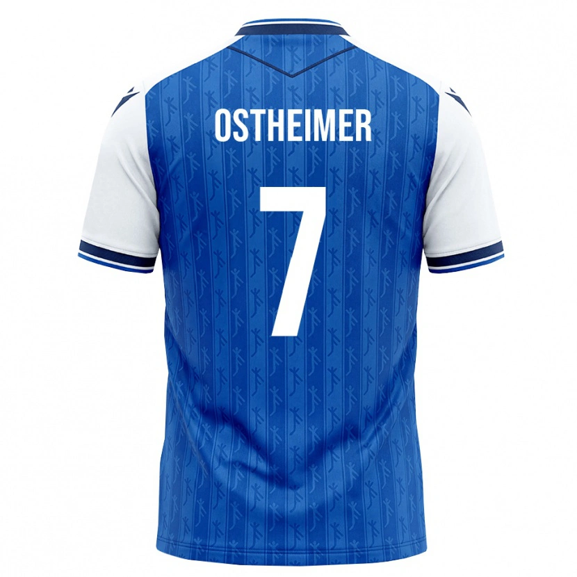 Danxen Hombre Camiseta Nevio Ostheimer #7 Azul Real Blanco 1ª Equipación 2026/27 La Camisa México