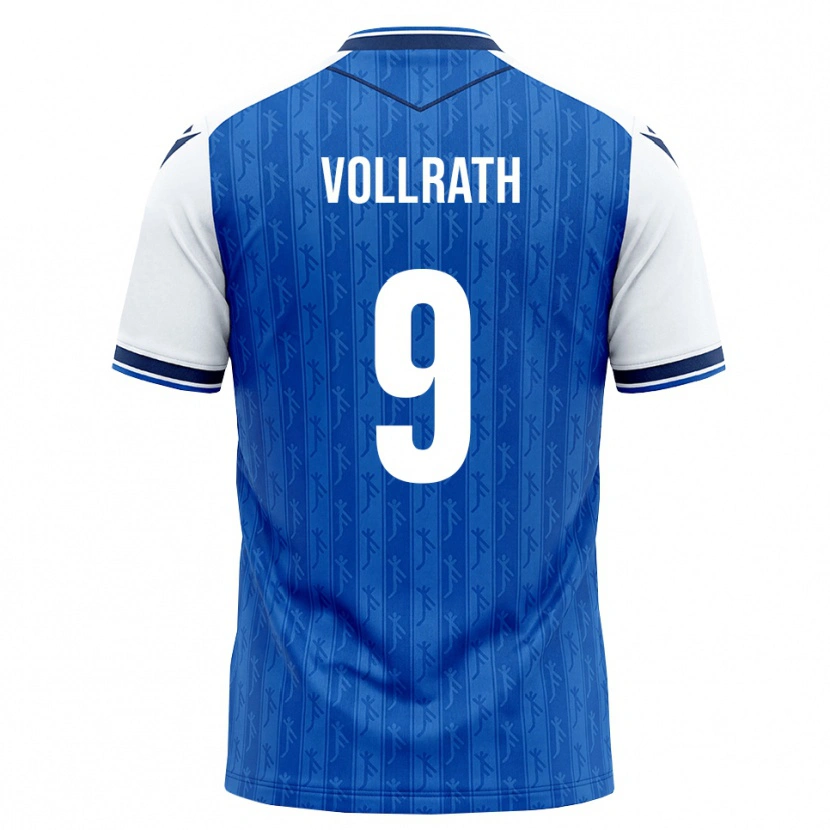 Danxen Hombre Camiseta Lucas Vollrath #9 Azul Real Blanco 1ª Equipación 2026/27 La Camisa México