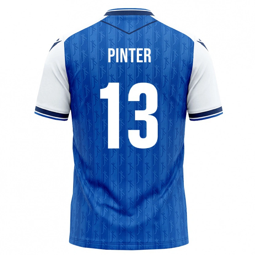Danxen Hombre Camiseta Valentein Pinter #13 Azul Real Blanco 1ª Equipación 2026/27 La Camisa México