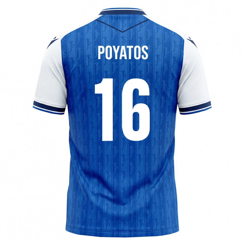 Danxen Hombre Camiseta Miguel Poyatos #16 Azul Real Blanco 1ª Equipación 2026/27 La Camisa México
