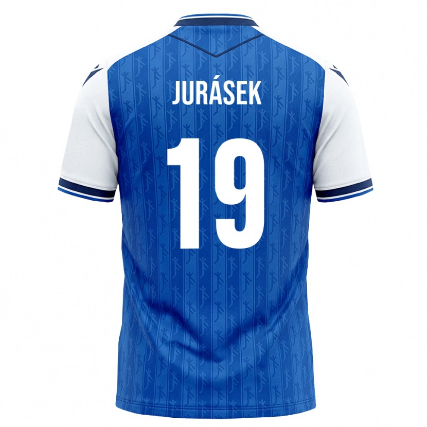 Danxen Hombre Camiseta David Jurásek #19 Azul Real Blanco 1ª Equipación 2026/27 La Camisa México