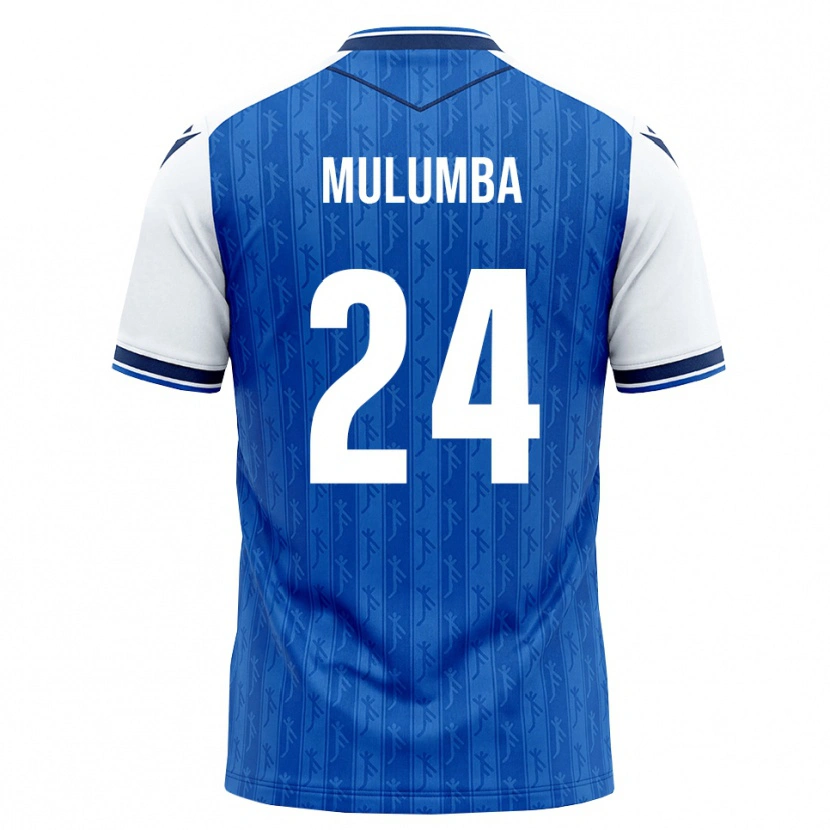 Danxen Hombre Camiseta David Mulumba #24 Azul Real Blanco 1ª Equipación 2026/27 La Camisa México