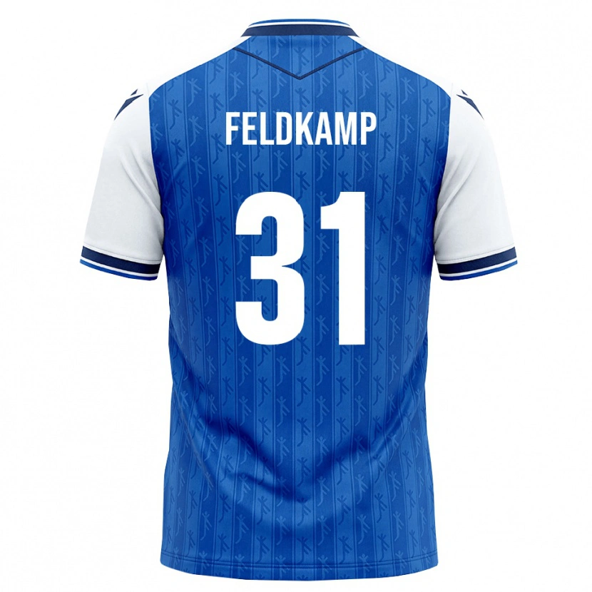 Danxen Hombre Camiseta Jana Feldkamp #31 Azul Real Blanco 1ª Equipación 2026/27 La Camisa México