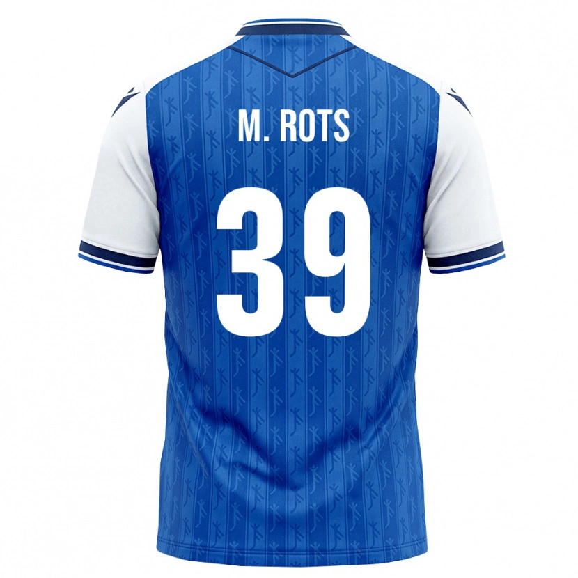 Danxen Hombre Camiseta Mats Rots #39 Azul Real Blanco 1ª Equipación 2026/27 La Camisa México