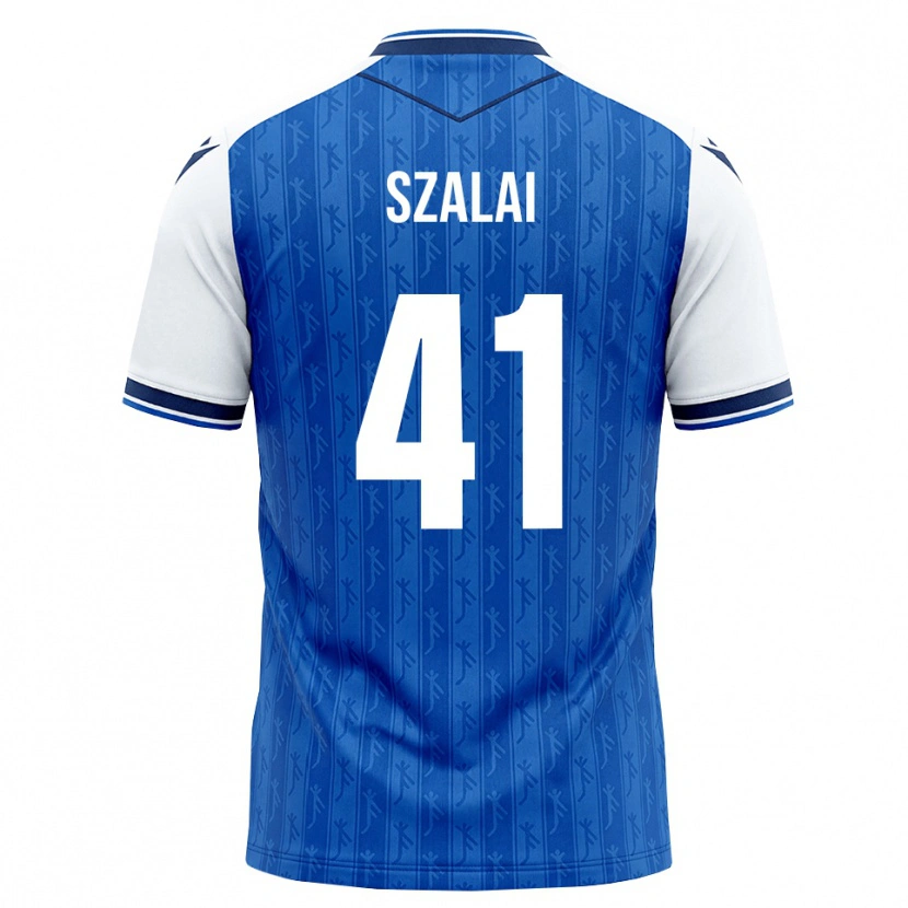 Danxen Hombre Camiseta Attila Szalai #41 Azul Real Blanco 1ª Equipación 2026/27 La Camisa México