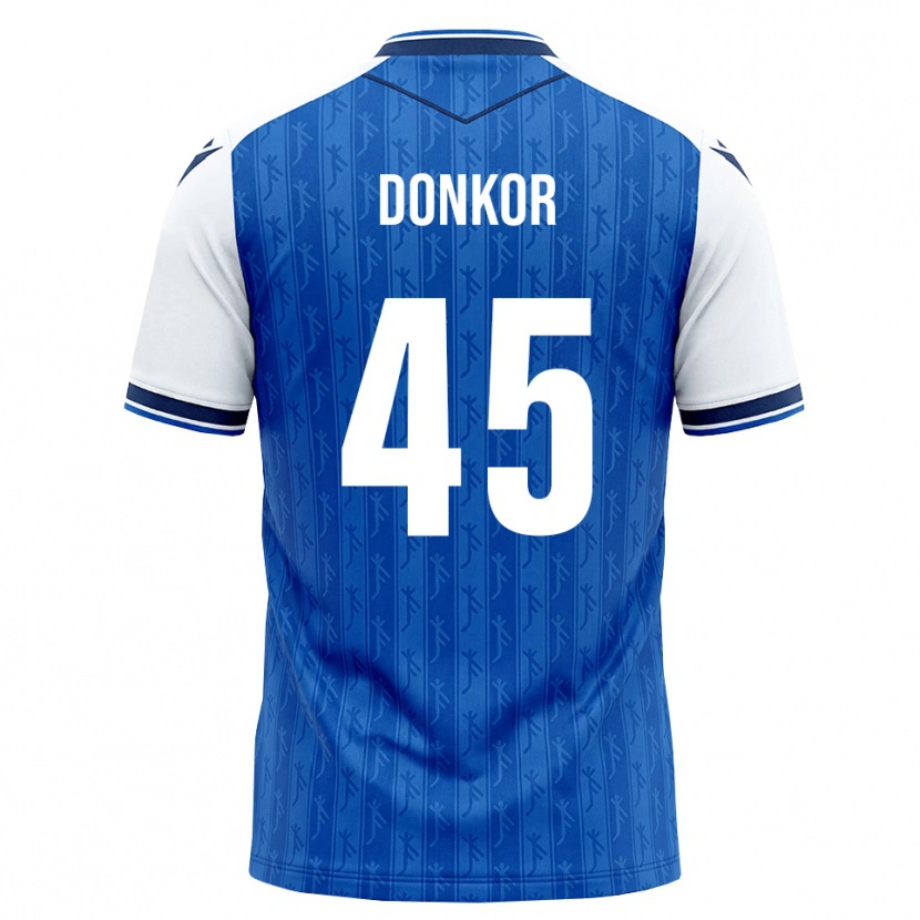 Danxen Hombre Camiseta Denis Donkor #45 Azul Real Blanco 1ª Equipación 2026/27 La Camisa México