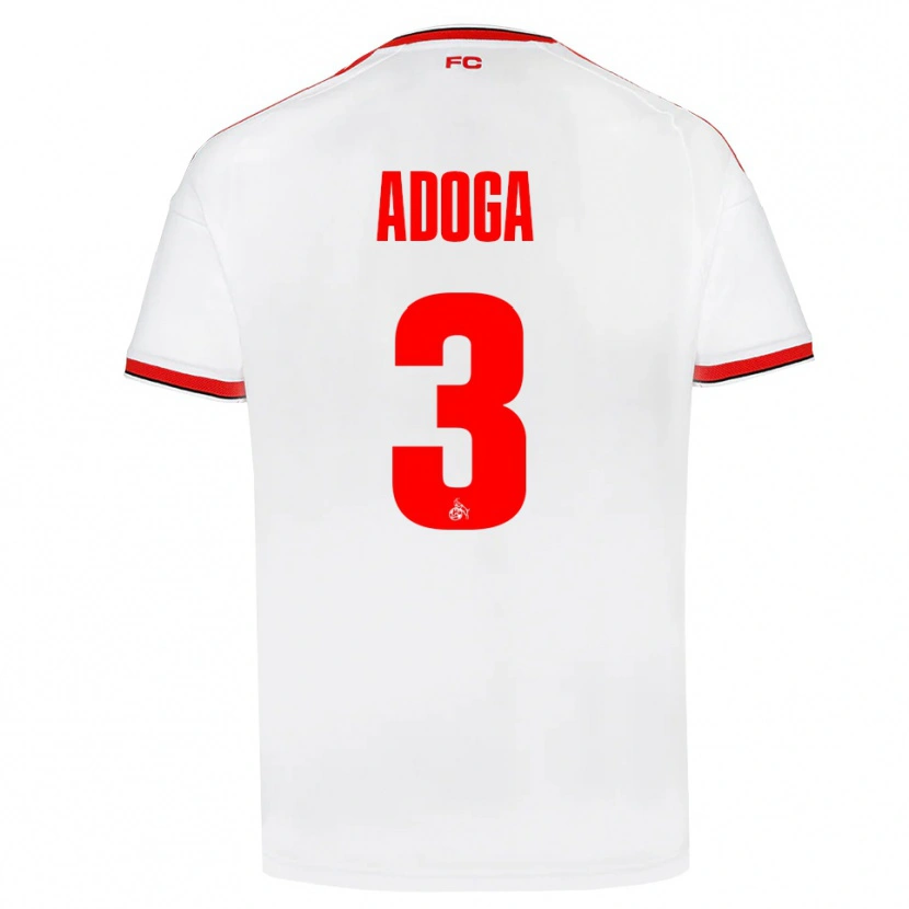Danxen Hombre Camiseta Brian Adoga #3 Blanco Rojo Negro 1ª Equipación 2026/27 La Camisa México