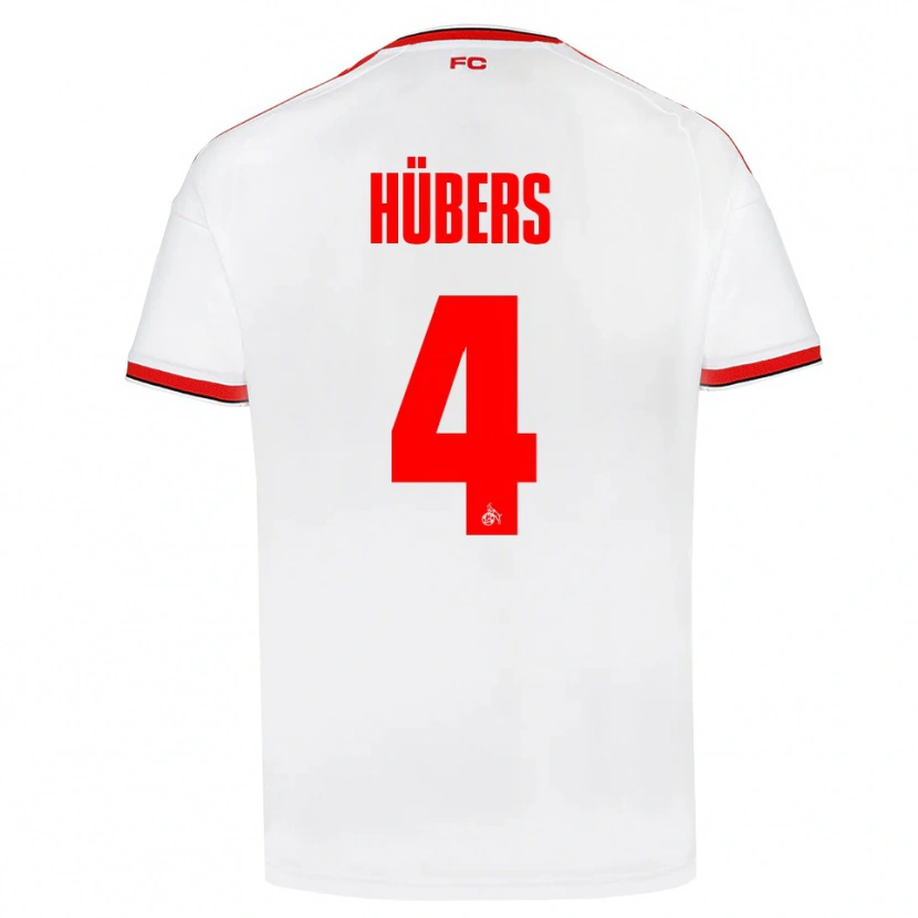 Danxen Hombre Camiseta Timo Hübers #4 Blanco Rojo Negro 1ª Equipación 2026/27 La Camisa México