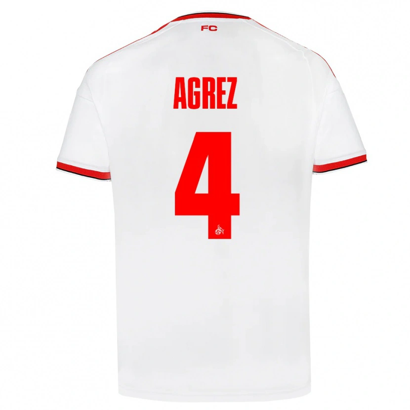 Danxen Hombre Camiseta Sara Agrež #4 Blanco Rojo Negro 1ª Equipación 2026/27 La Camisa México