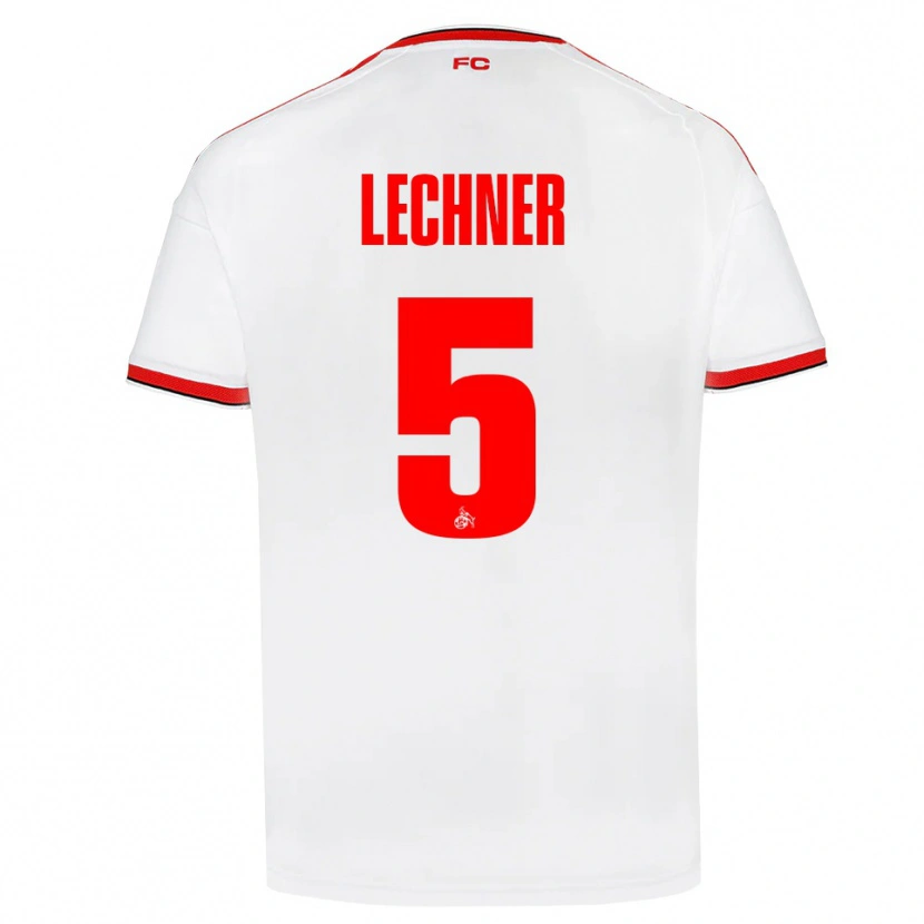 Danxen Hombre Camiseta Luca Lechner #5 Blanco Rojo Negro 1ª Equipación 2026/27 La Camisa México