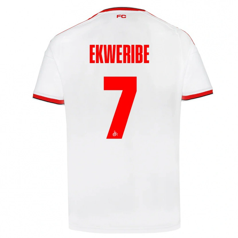 Danxen Hombre Camiseta Kevin Ekweribe #7 Blanco Rojo Negro 1ª Equipación 2026/27 La Camisa México