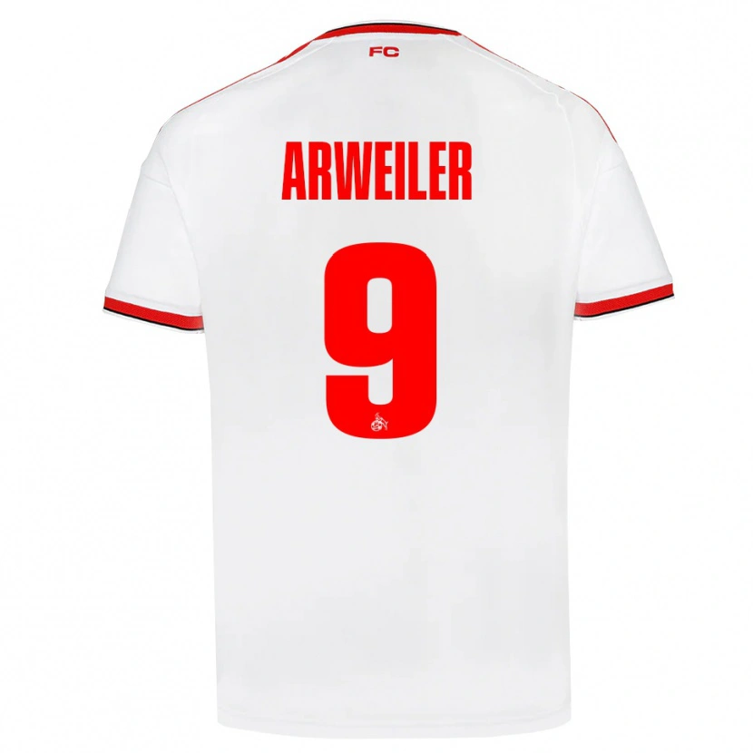 Danxen Hombre Camiseta Jonas Arweiler #9 Blanco Rojo Negro 1ª Equipación 2026/27 La Camisa México