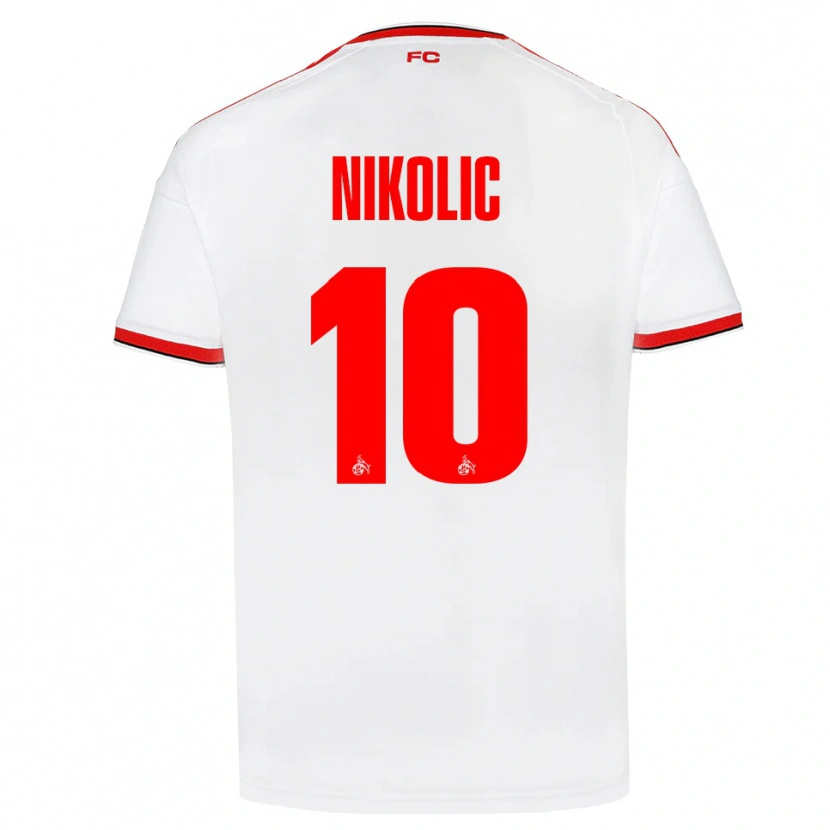 Danxen Hombre Camiseta Milan Nikolic #10 Blanco Rojo Negro 1ª Equipación 2026/27 La Camisa México