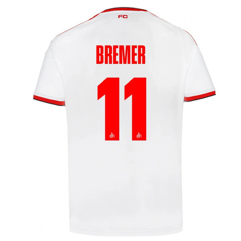 Danxen Hombre Camiseta Pauline Bremer #11 Blanco Rojo Negro 1ª Equipación 2026/27 La Camisa México