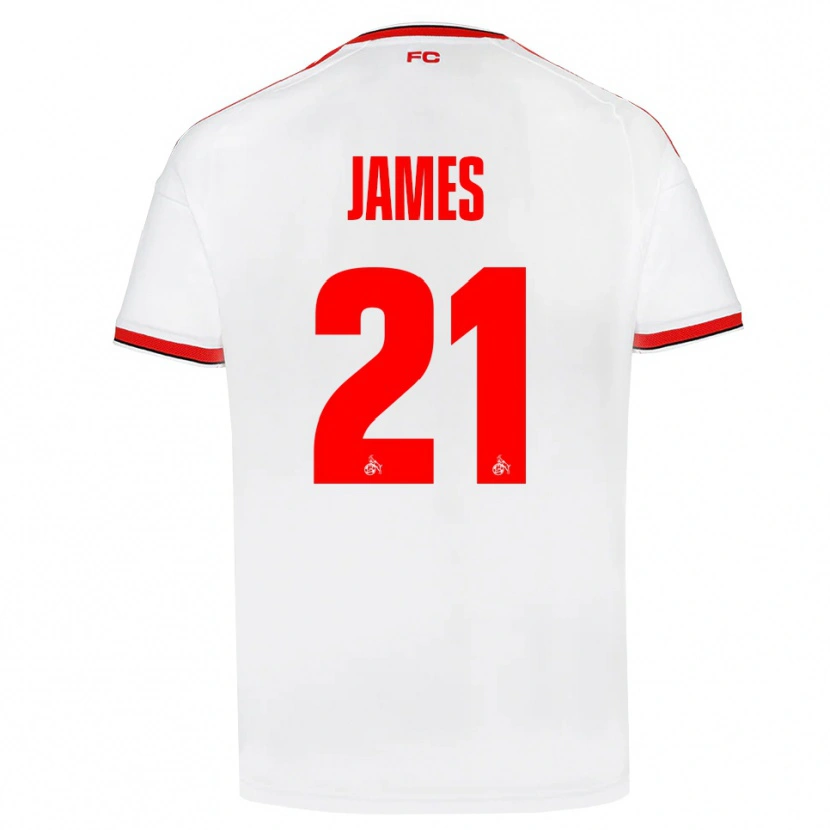 Danxen Hombre Camiseta Martin James #21 Blanco Rojo Negro 1ª Equipación 2026/27 La Camisa México