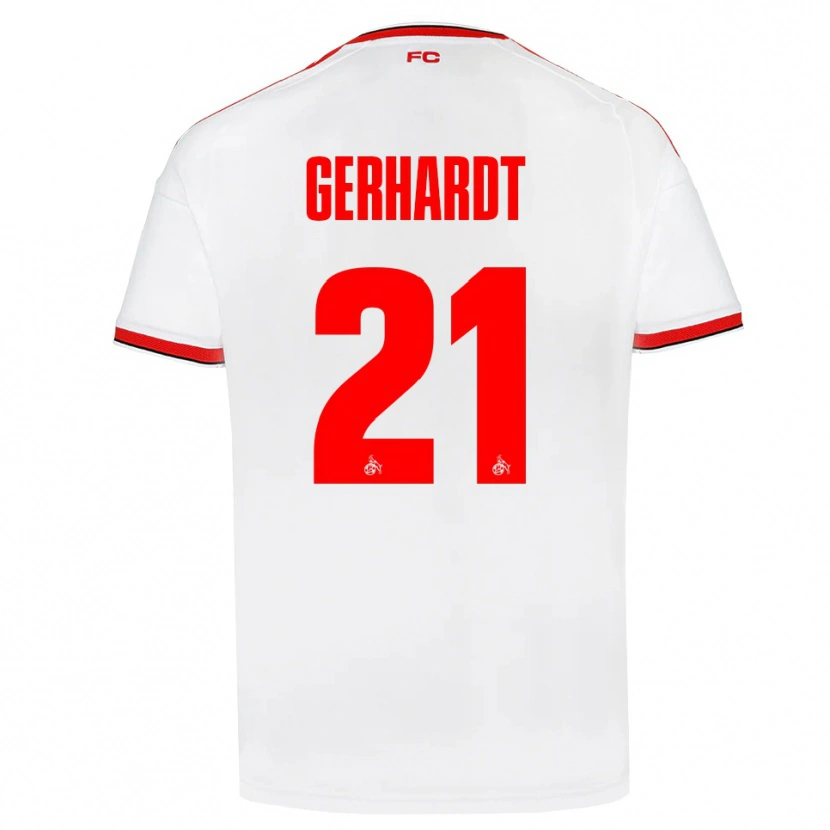 Danxen Hombre Camiseta Anna Gerhardt #21 Blanco Rojo Negro 1ª Equipación 2026/27 La Camisa México