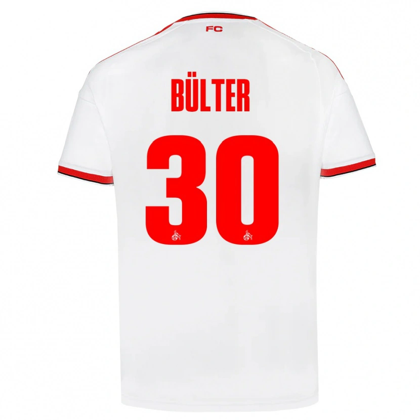 Danxen Hombre Camiseta Marius Bülter #30 Blanco Rojo Negro 1ª Equipación 2026/27 La Camisa México