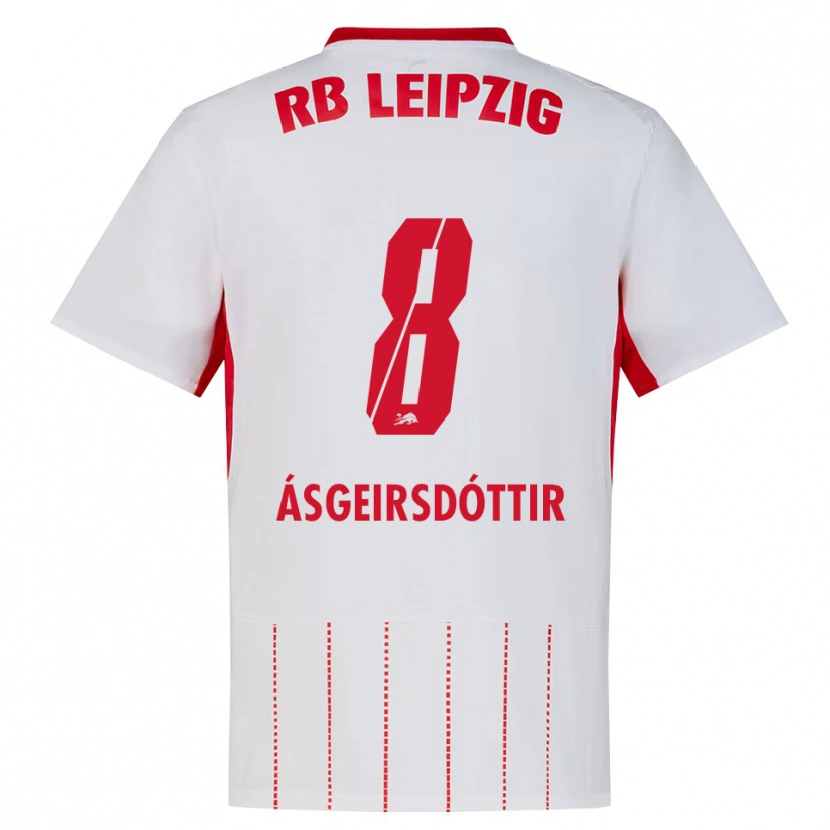 Danxen Hombre Camiseta Emilía Kiær Ásgeirsdóttir #8 Rojo Blanco Amarillo 1ª Equipación 2026/27 La Camisa México