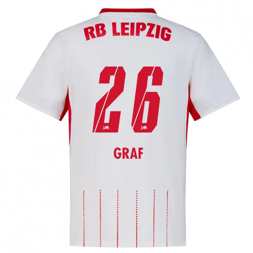 Danxen Hombre Camiseta Luca Maria Graf #26 Rojo Blanco Amarillo 1ª Equipación 2026/27 La Camisa México