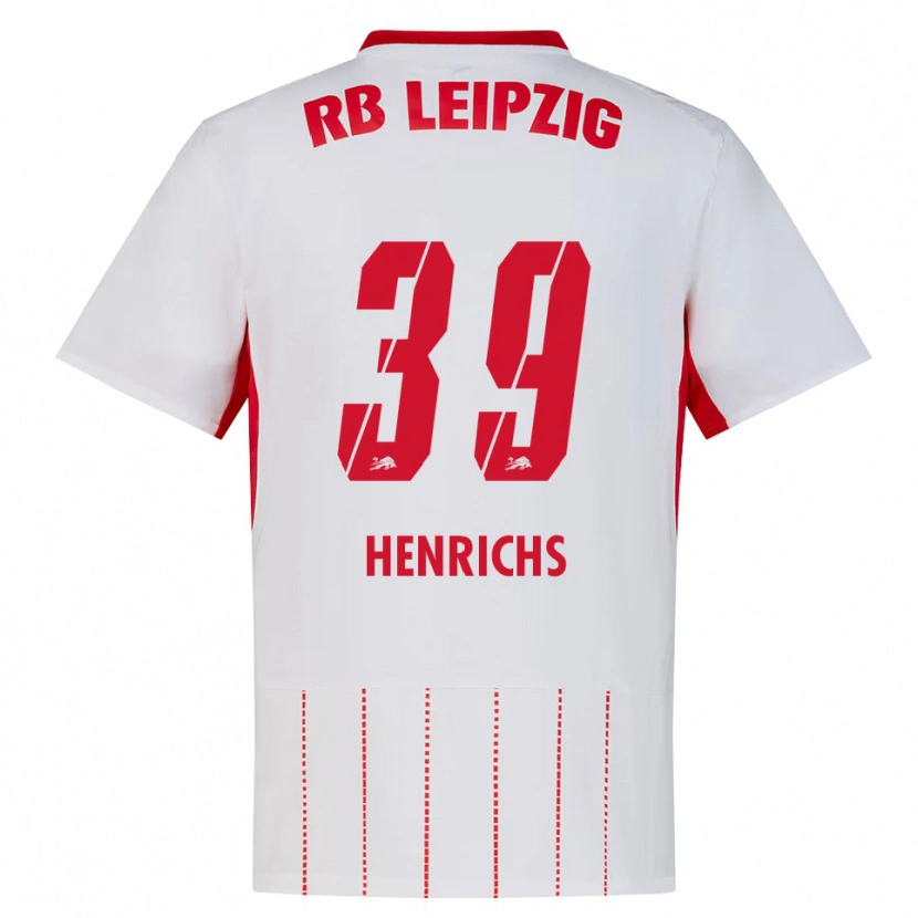 Danxen Hombre Camiseta Benjamin Henrichs #39 Rojo Blanco Amarillo 1ª Equipación 2026/27 La Camisa México