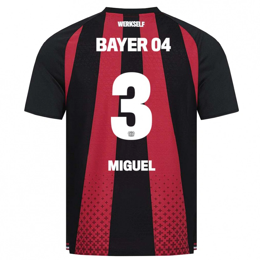 Danxen Hombre Camiseta Miguel Gutiérrez #3 Negro Blanco Rojo 1ª Equipación 2026/27 La Camisa México