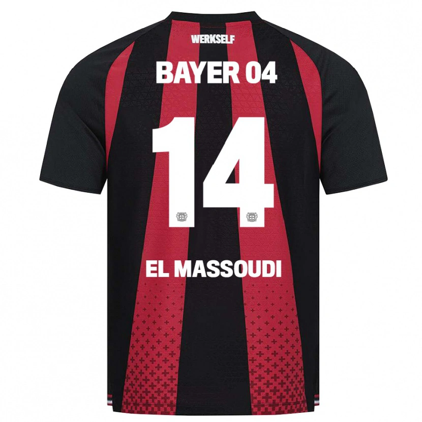 Danxen Hombre Camiseta Nassim El Massoudi #14 Negro Blanco Rojo 1ª Equipación 2026/27 La Camisa México
