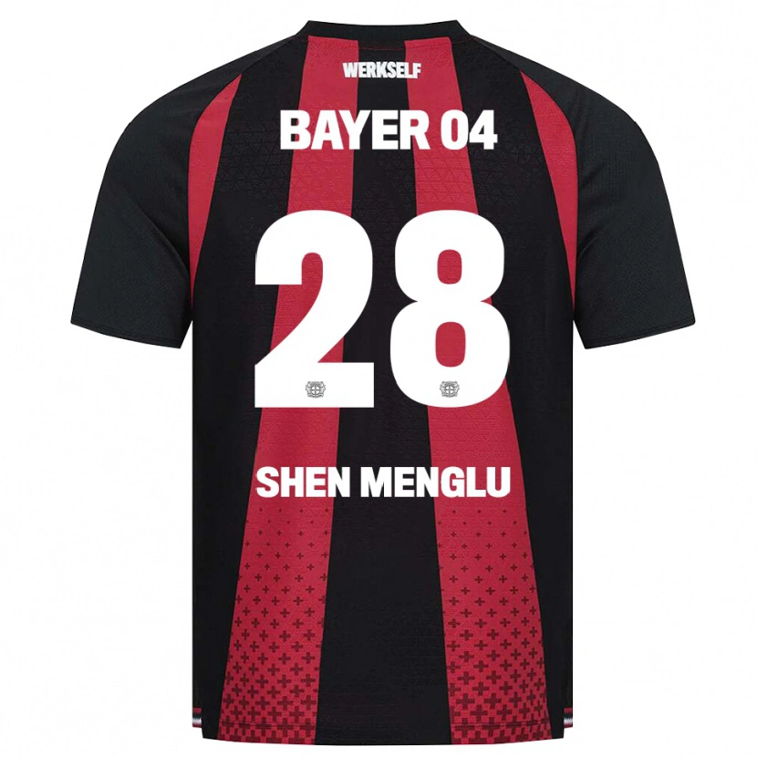 Danxen Hombre Camiseta Shen Menglu #28 Negro Blanco Rojo 1ª Equipación 2026/27 La Camisa México