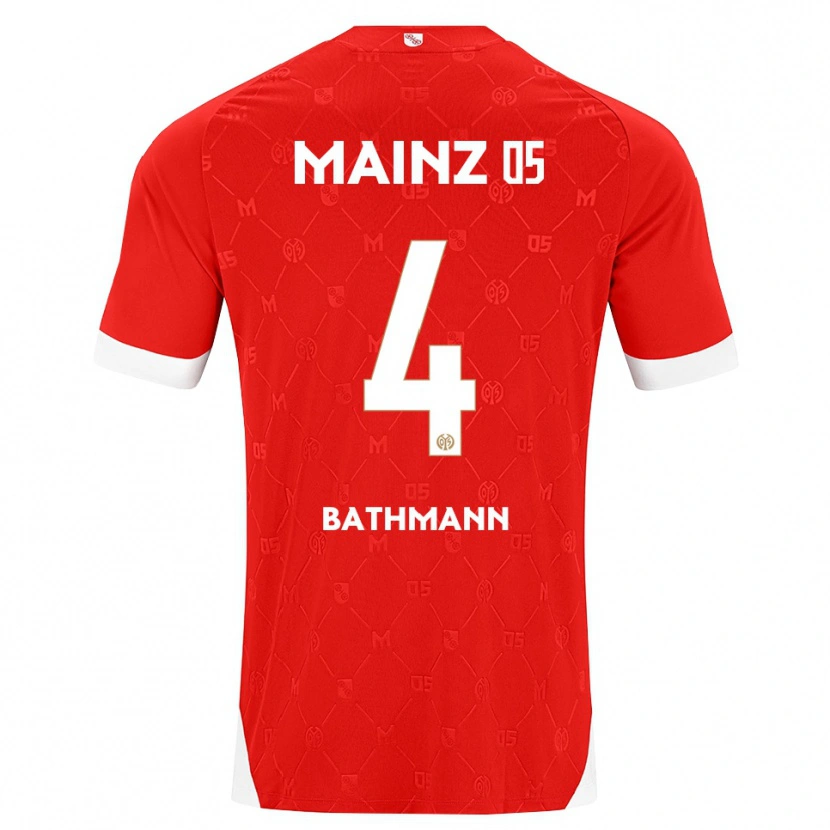 Danxen Hombre Camiseta Kara Bathmann #4 Rojo Blanco 1ª Equipación 2026/27 La Camisa México