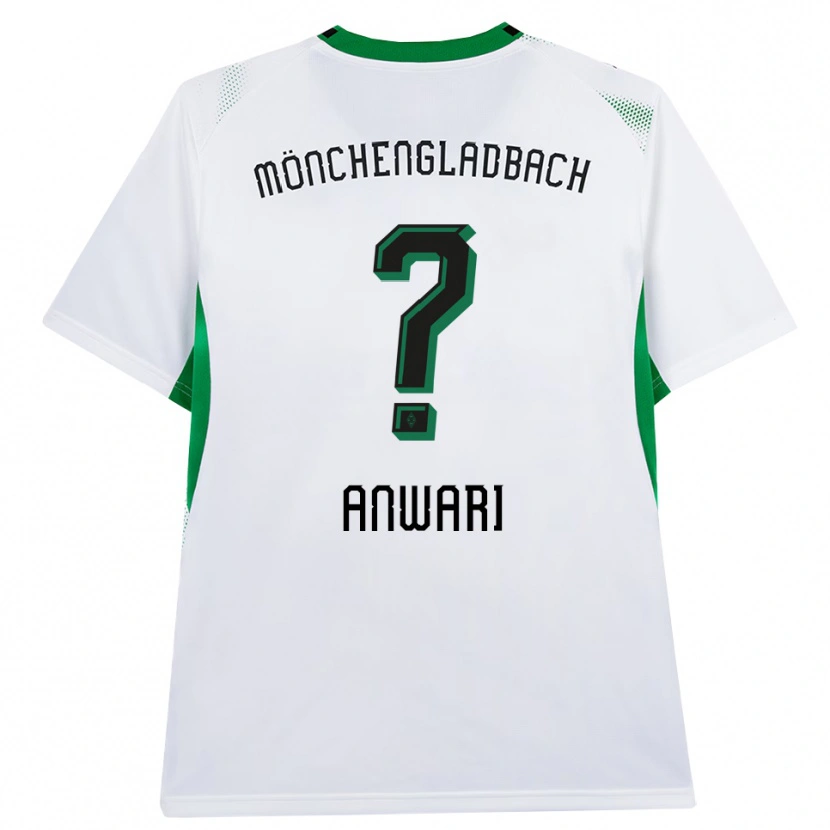 Danxen Hombre Camiseta Hamza Anwari #0 Blanco Negro Verde 1ª Equipación 2026/27 La Camisa México