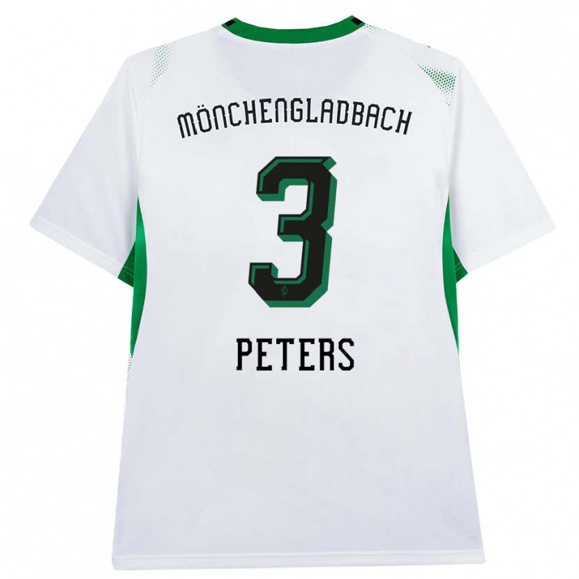 Danxen Hombre Camiseta Nils Peters #3 Blanco Negro Verde 1ª Equipación 2026/27 La Camisa México