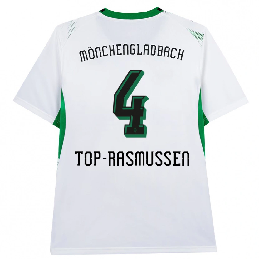 Danxen Hombre Camiseta Tristan Top-Rasmussen #4 Blanco Negro Verde 1ª Equipación 2026/27 La Camisa México