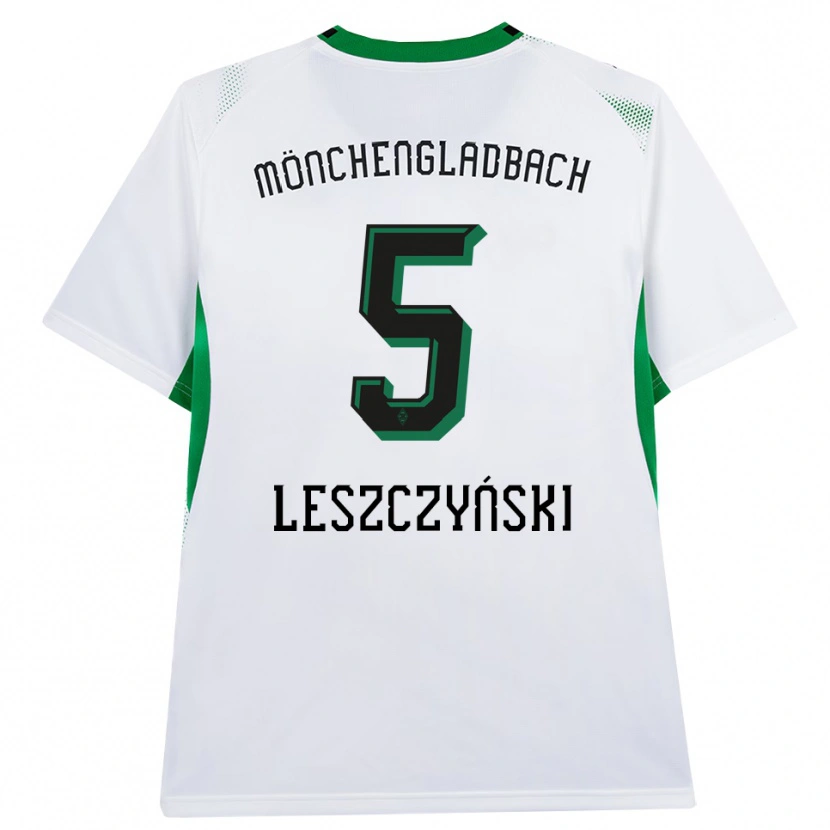 Danxen Hombre Camiseta Jan Leszczyński #5 Blanco Negro Verde 1ª Equipación 2026/27 La Camisa México