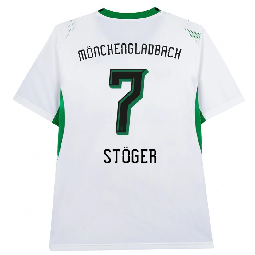 Danxen Hombre Camiseta Kevin Stöger #7 Blanco Negro Verde 1ª Equipación 2026/27 La Camisa México