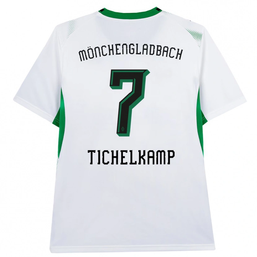 Danxen Hombre Camiseta Emily Tichelkamp #7 Blanco Negro Verde 1ª Equipación 2026/27 La Camisa México