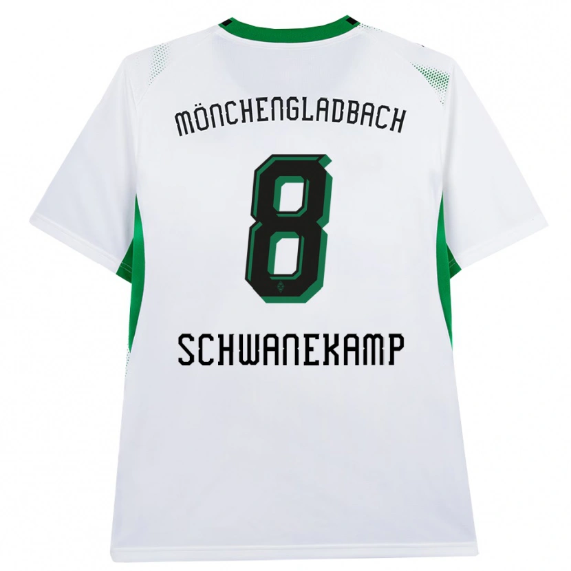 Danxen Hombre Camiseta Jana Schwanekamp #8 Blanco Negro Verde 1ª Equipación 2026/27 La Camisa México