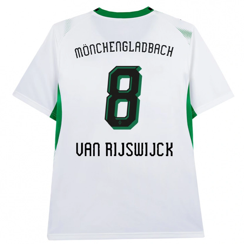 Danxen Hombre Camiseta Britt Van Rijswijck #8 Blanco Negro Verde 1ª Equipación 2026/27 La Camisa México