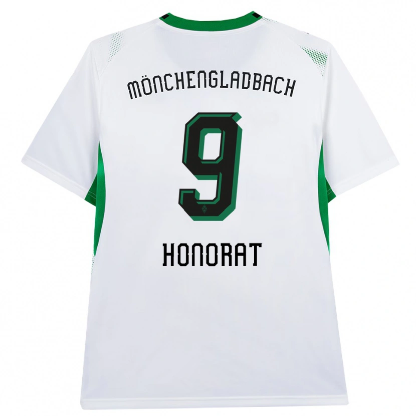 Danxen Hombre Camiseta Franck Honorat #9 Blanco Negro Verde 1ª Equipación 2026/27 La Camisa México