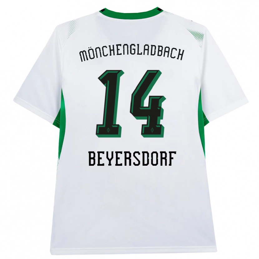 Danxen Hombre Camiseta Chris Beyersdorf #14 Blanco Negro Verde 1ª Equipación 2026/27 La Camisa México
