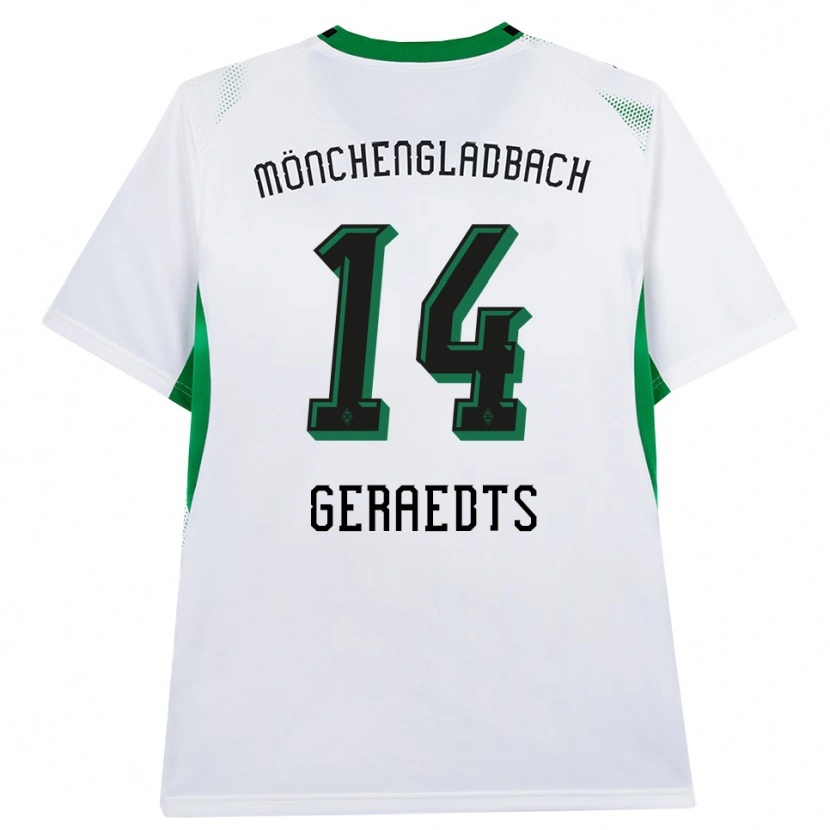 Danxen Hombre Camiseta Kelsey Geraedts #14 Blanco Negro Verde 1ª Equipación 2026/27 La Camisa México