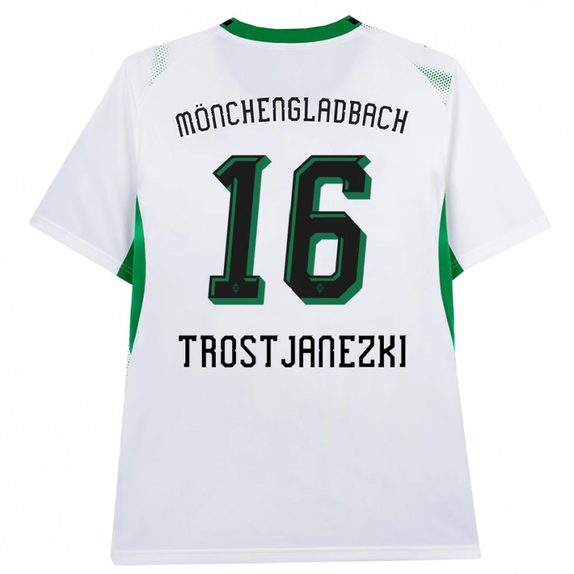 Danxen Hombre Camiseta Noel Trostjanezki #16 Blanco Negro Verde 1ª Equipación 2026/27 La Camisa México