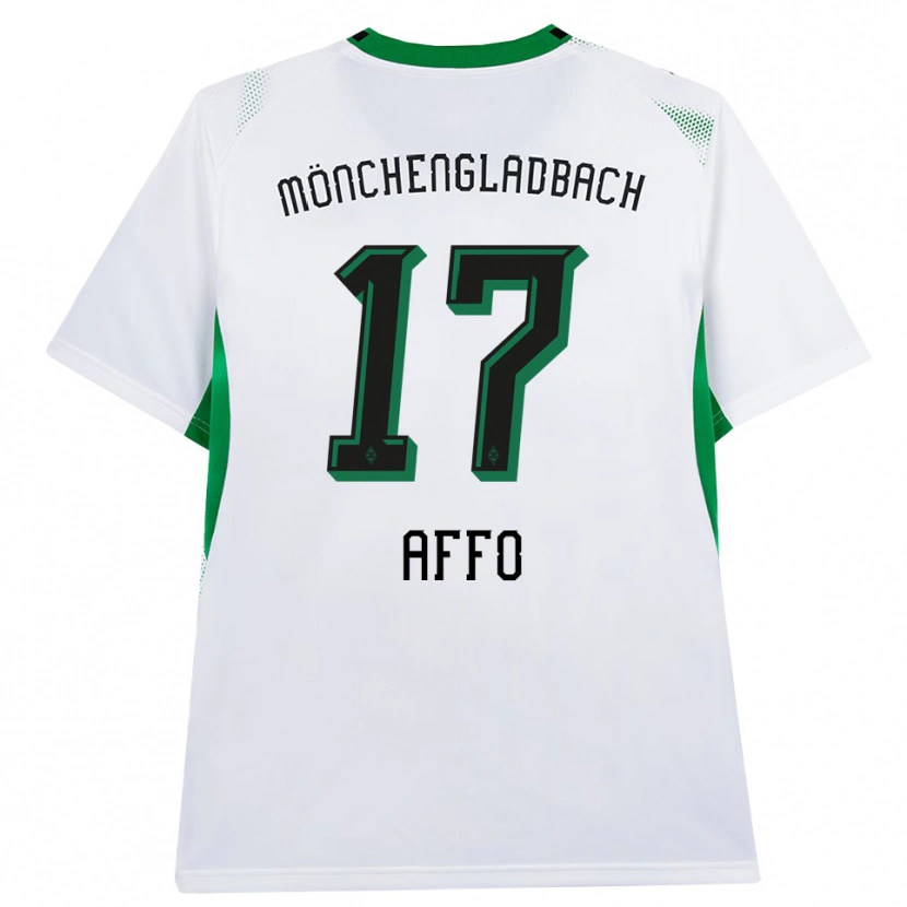 Danxen Hombre Camiseta Karim Affo #17 Blanco Negro Verde 1ª Equipación 2026/27 La Camisa México