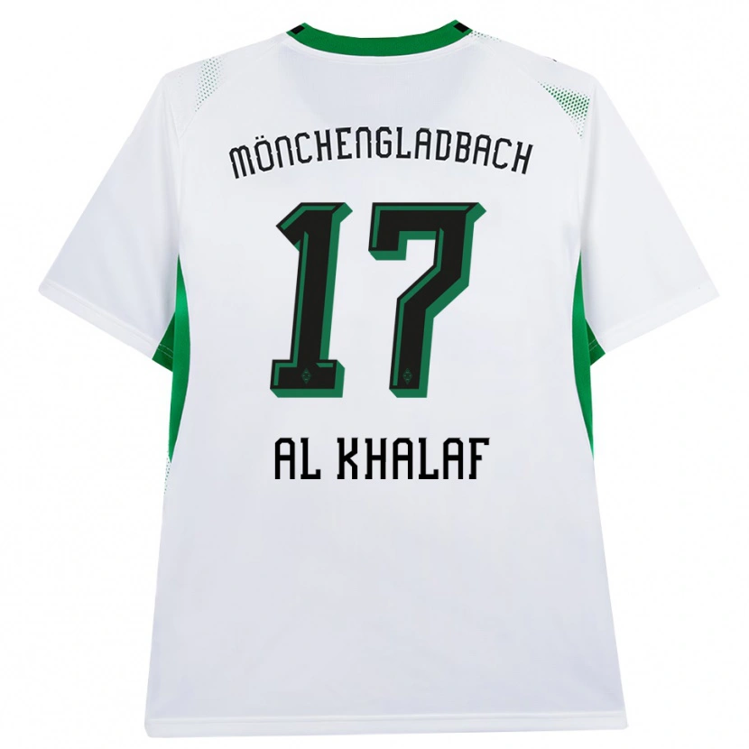 Danxen Hombre Camiseta Abdul Al-Khalaf #17 Blanco Negro Verde 1ª Equipación 2026/27 La Camisa México