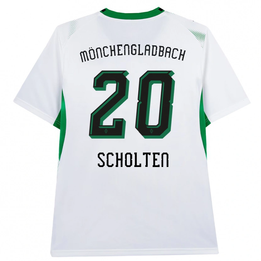 Danxen Hombre Camiseta Kiki Scholten #20 Blanco Negro Verde 1ª Equipación 2026/27 La Camisa México
