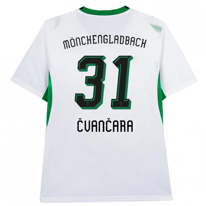 Danxen Hombre Camiseta Tomas Cvancara #31 Blanco Negro Verde 1ª Equipación 2026/27 La Camisa México