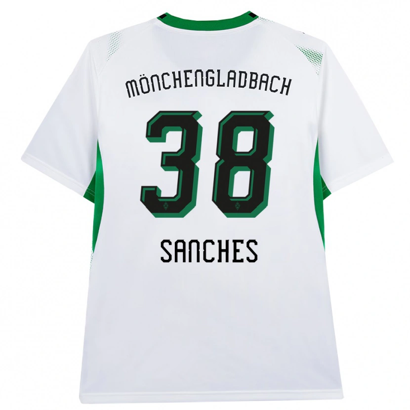 Danxen Hombre Camiseta Yvandro Borges Sanches #38 Blanco Negro Verde 1ª Equipación 2026/27 La Camisa México