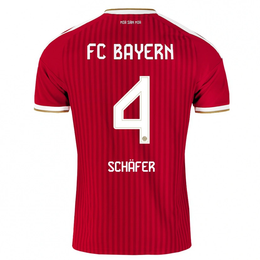 Danxen Hombre Camiseta Luis Schäfer #4 Rojo Blanco Azul 1ª Equipación 2026/27 La Camisa México