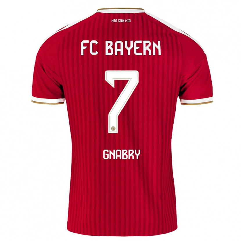 Danxen Hombre Camiseta Serge Gnabry #7 Rojo Blanco Azul 1ª Equipación 2026/27 La Camisa México